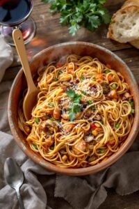 rustic italian chicken spaghetti