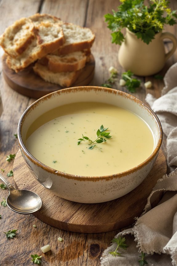 rustic potato leek soup