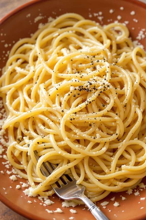 rustic roman cacio e pepe
