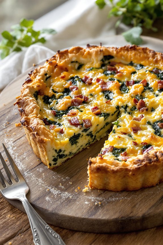 rustic spinach quiche recipe