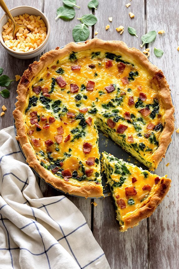 rustic spinach quiche recipe