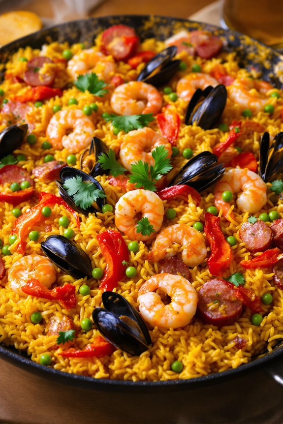 saffron seafood paella recipe