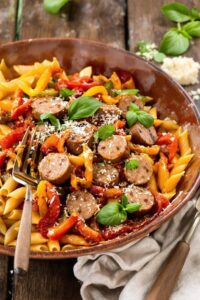 sausage and peppers dish