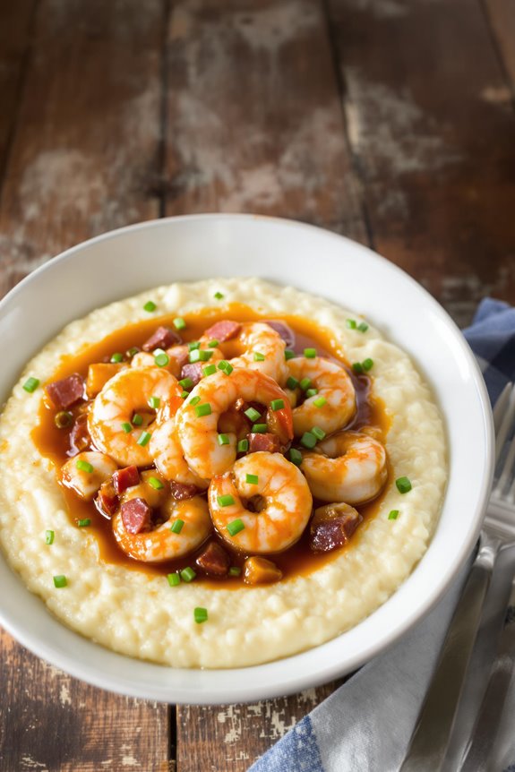 savory shrimp and creamy grits