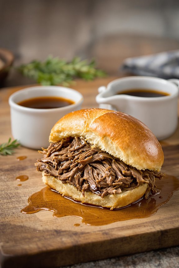 slow cooker french dip sandwich