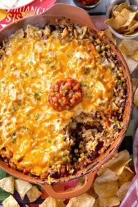 spicy bean nacho pie