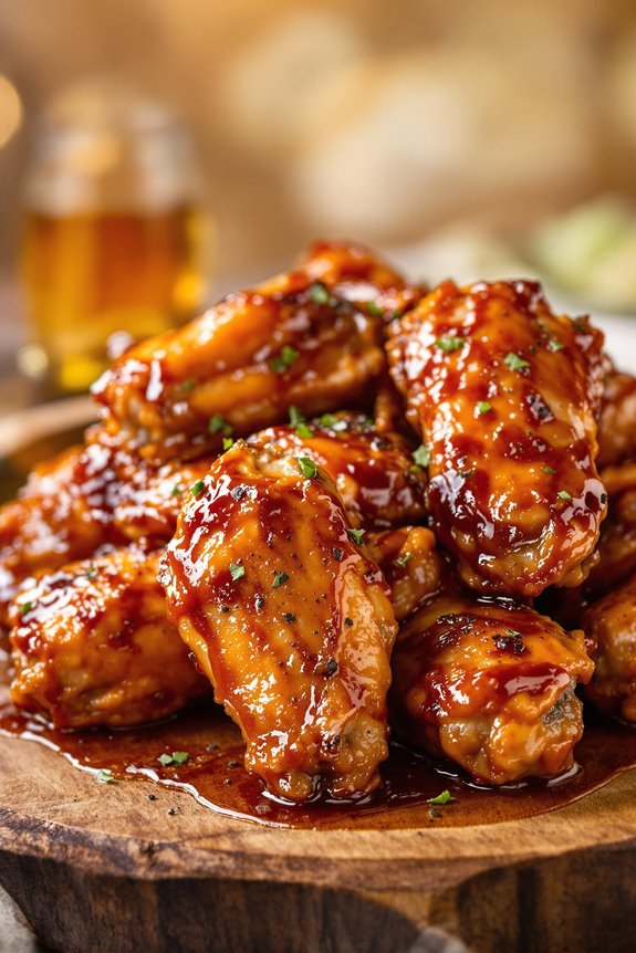 sticky sweet chicken wings
