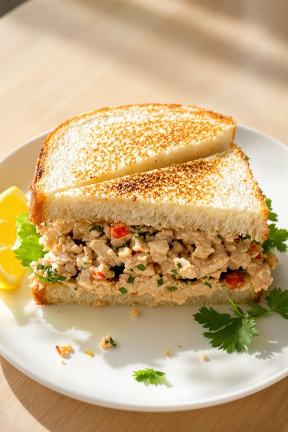 tuna sandwich with zest