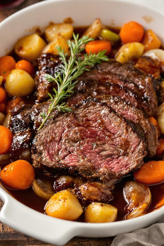wine braised pot roast recipe