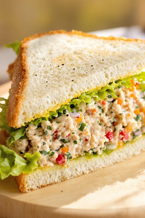 zesty homemade tuna sandwich