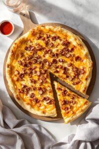 breakfast inspired savory pizza