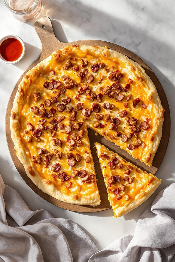 breakfast inspired savory pizza