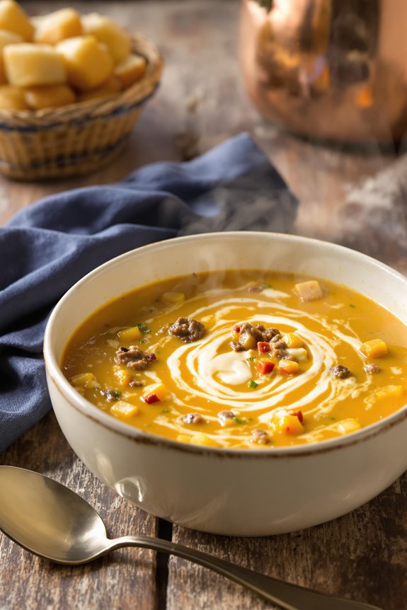 cheeseburger soup preparation steps