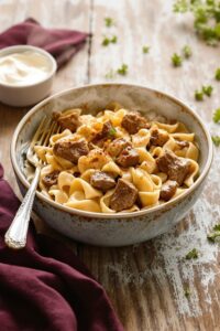 comforting beef stroganoff recipe