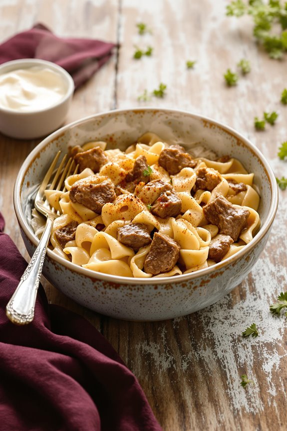 comforting beef stroganoff recipe