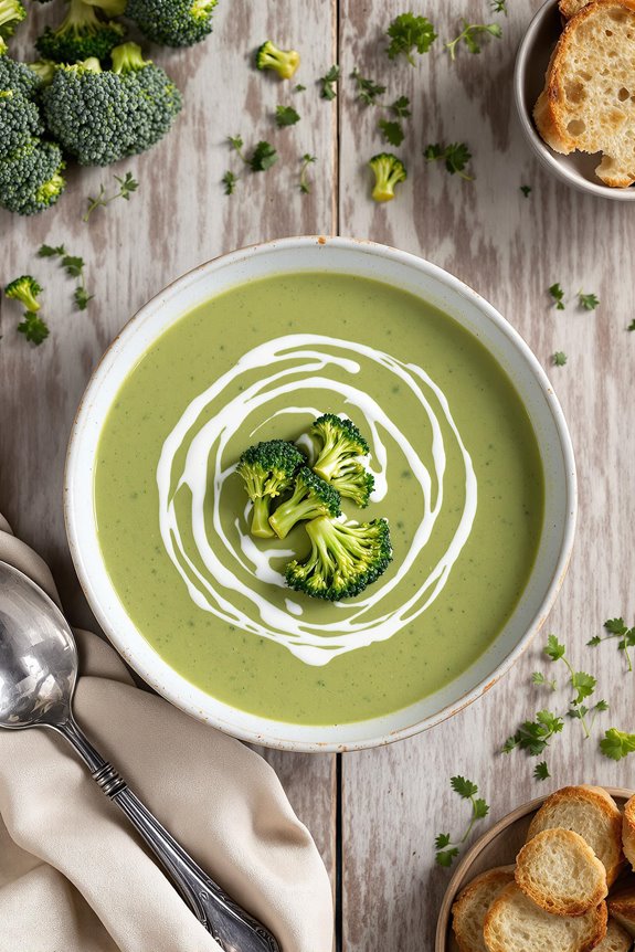 comforting creamy broccoli soup