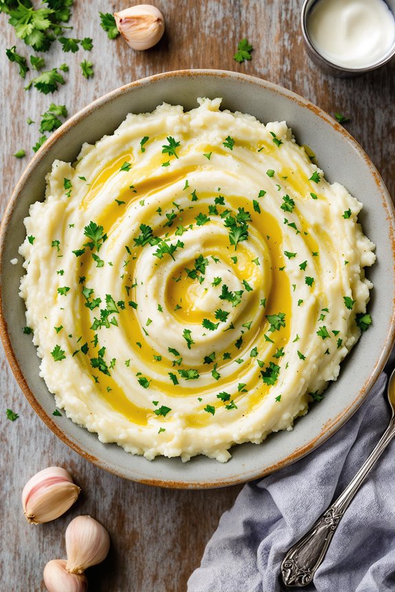 comforting garlic mashed potatoes