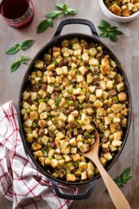 comforting rustic sausage stuffing