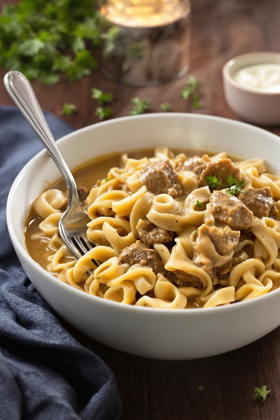cozy beef stroganoff recipe