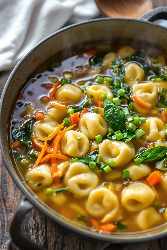 cozy italian tortellini soup