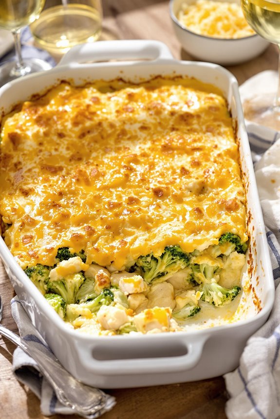 creamy gruyere chicken casserole