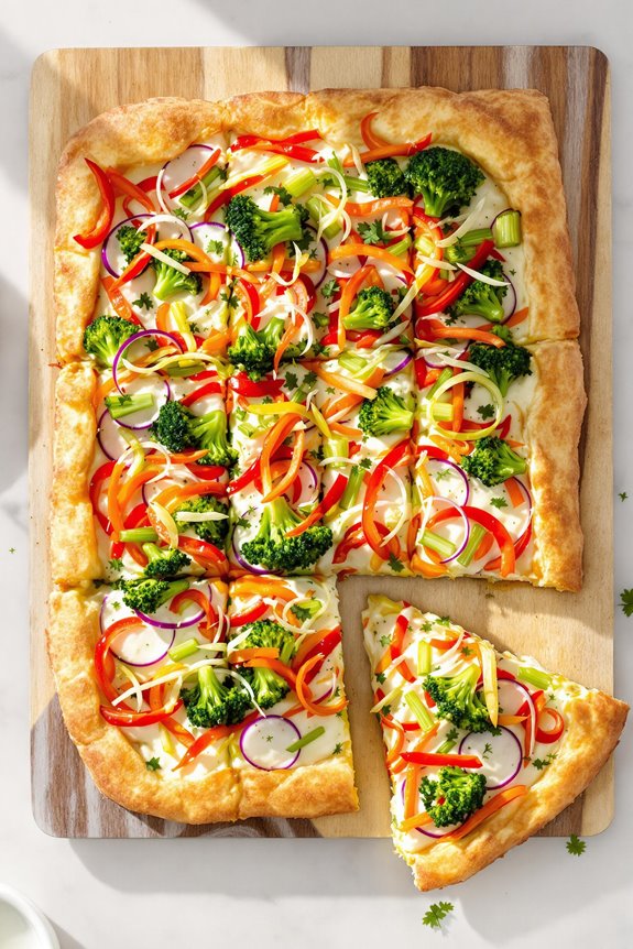 crispy garden veggie pizza