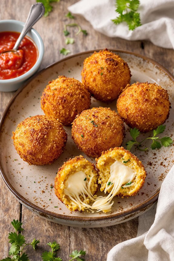 crispy golden rice balls