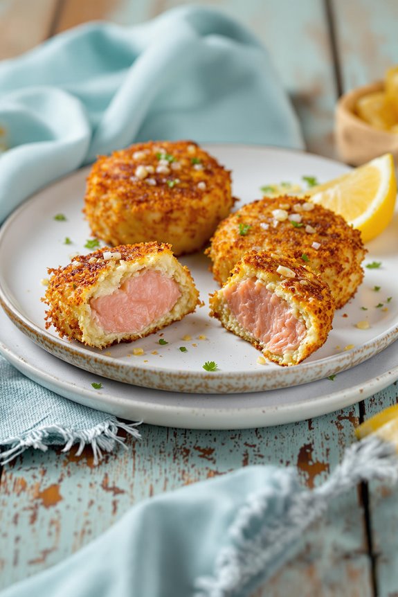 crispy golden salmon croquettes