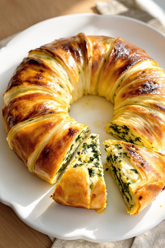 flaky spinach and cheese delight