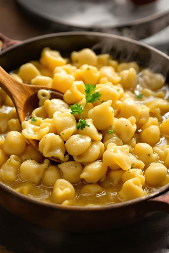 homemade buttery german spaetzle