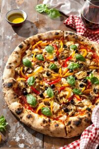 homemade rustic family pizza