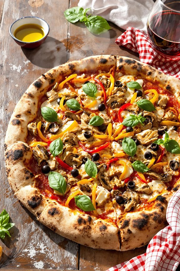 homemade rustic family pizza