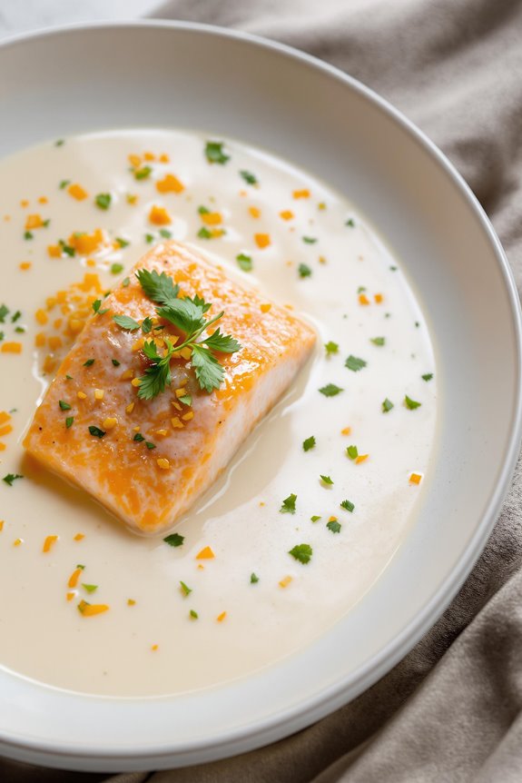 luxurious coconut salmon dish