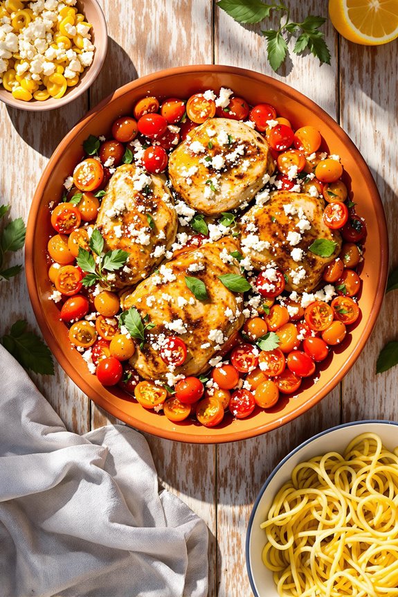 mediterranean chicken with feta