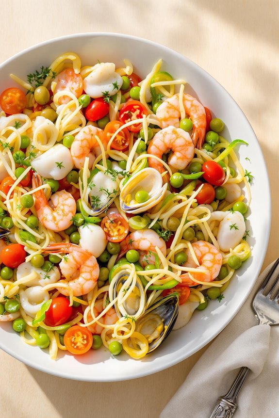 mediterranean seafood salad preparation
