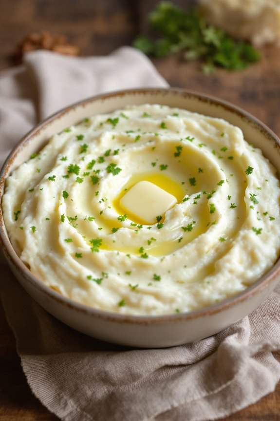 rustic garlic mashed potatoes