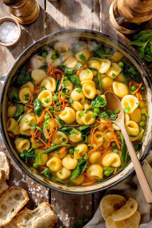 rustic italian tortellini soup