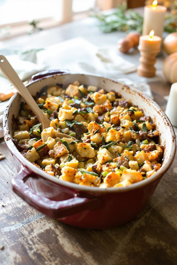 savory sausage stuffing preparation