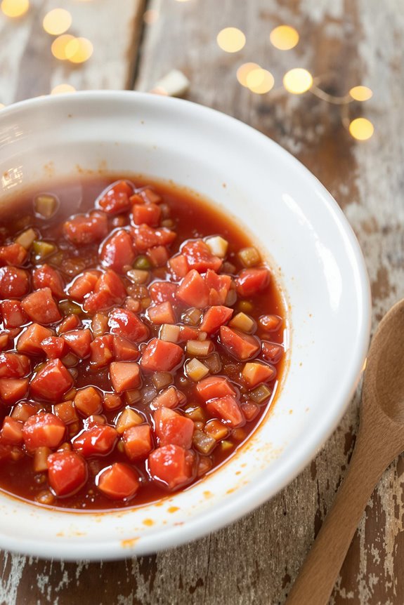 simmered tomatoes with cornstarch