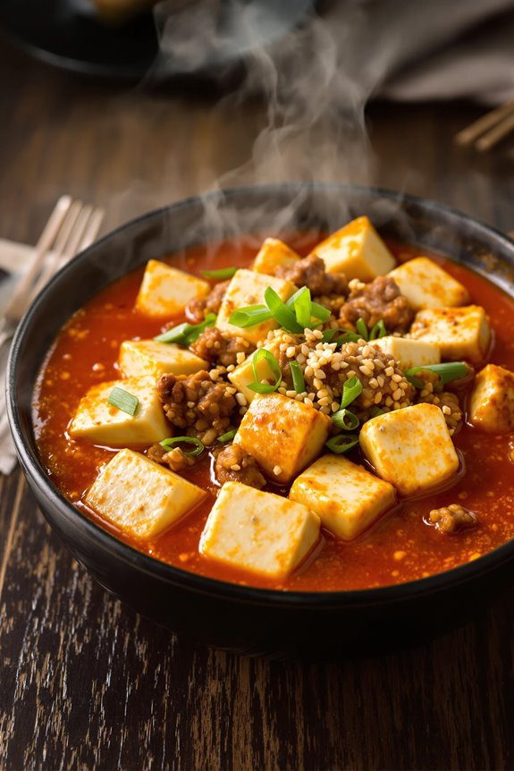 sizzling spicy mapo tofu