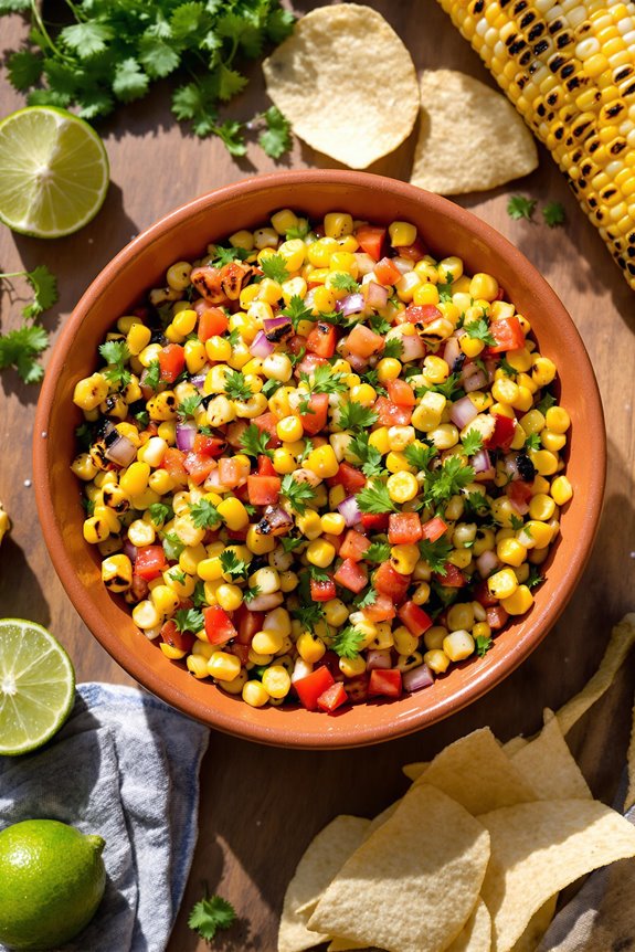 smoky grilled corn salsa
