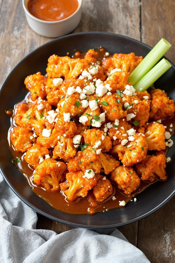 spicy plant based cauliflower wings