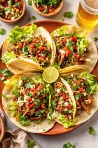 spicy pulled pork tacos