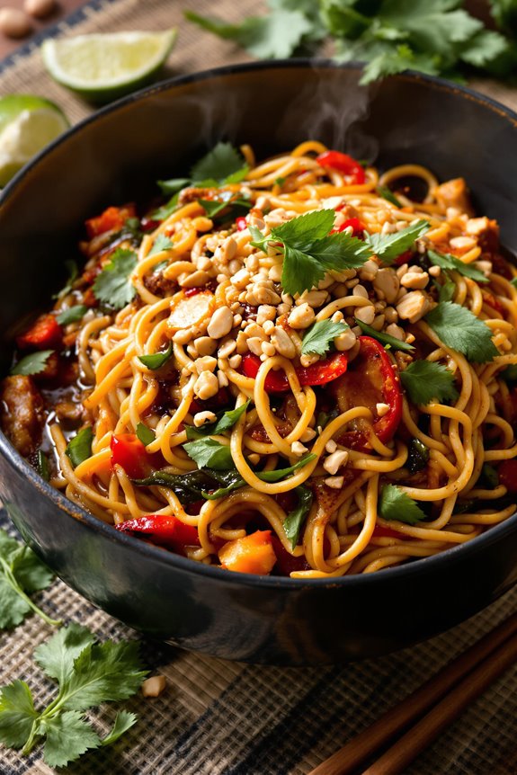 spicy thai noodle dish