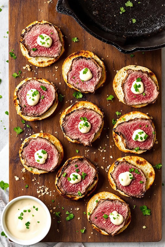 steakhouse bites with horseradish