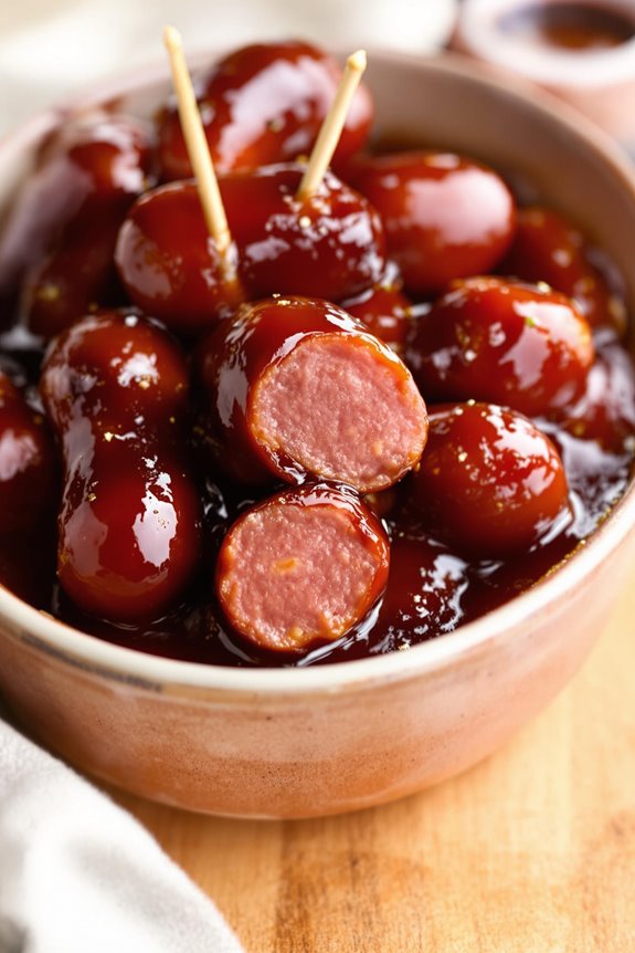 sweet and spicy sausages